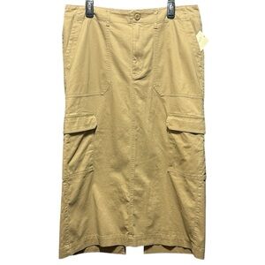 Tan Cargo Skirt soft cotton fabric